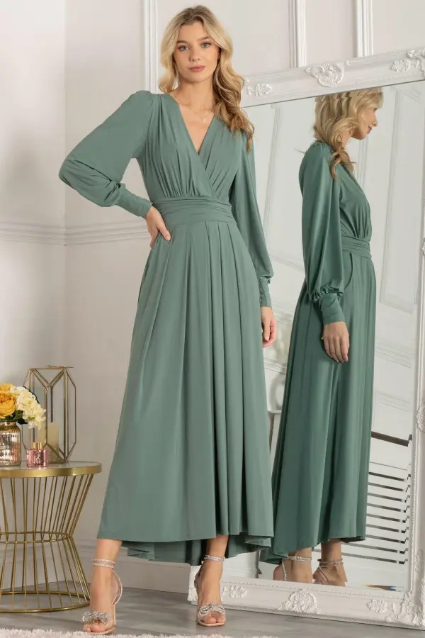 Rashelle Jersey Long Sleeve Maxi Dress