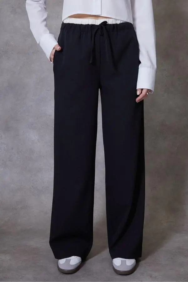 'Fury' Boxer Waist Wide Leg Trousers