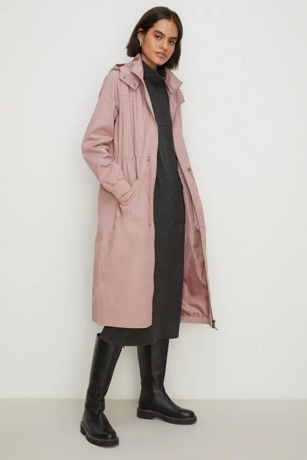 Lightweight Cotton Longline Parka Coat