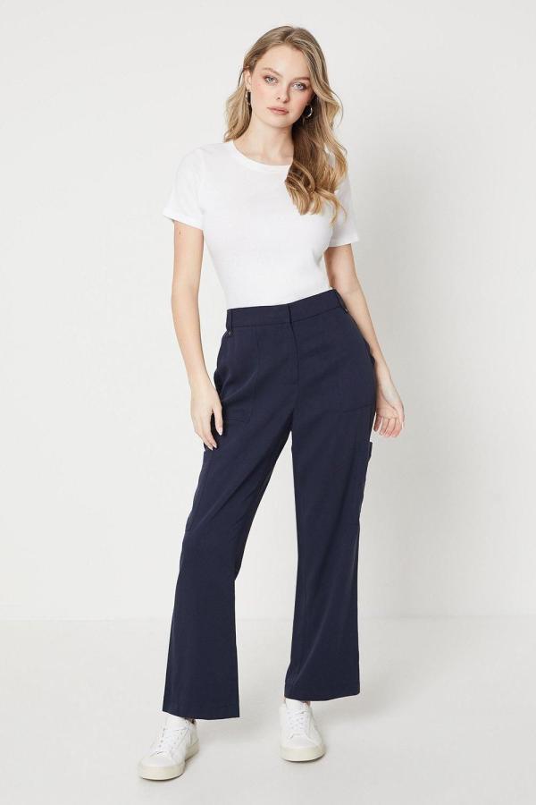 Drapey Pocket Detail Cargo Trouser