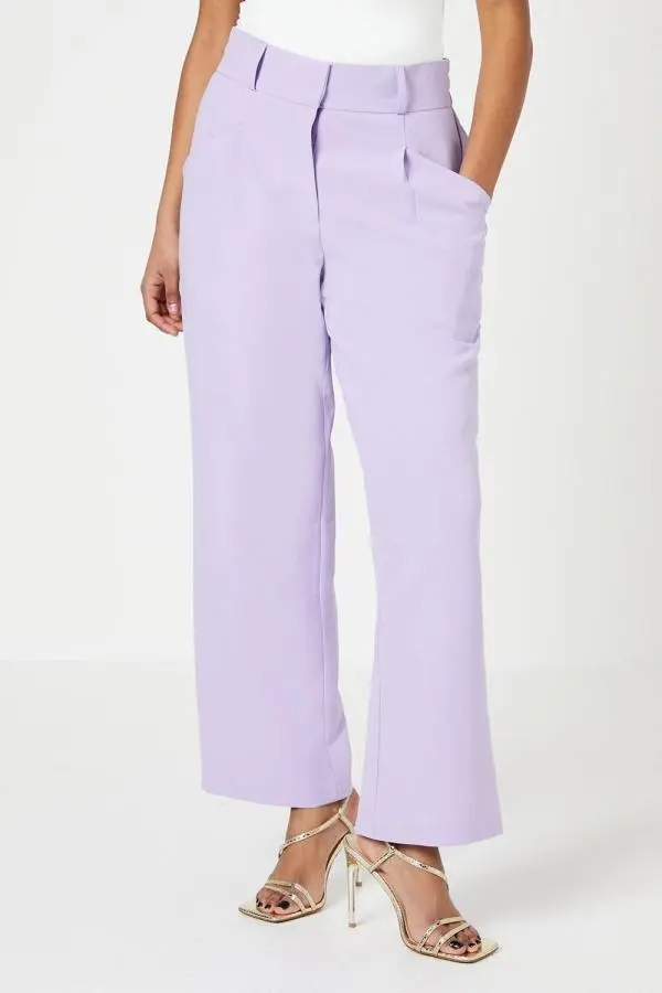 Petite Wide Leg Relaxed Trouser