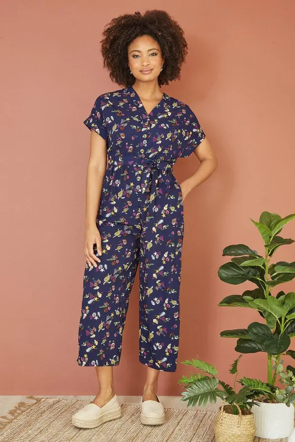 Recycled Sealife Print Jumpsuit