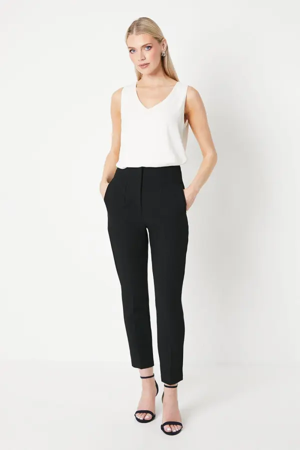 Seam Detail Zip Side Trousers With Pocket