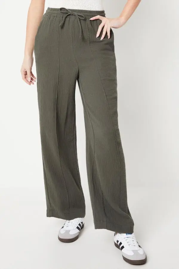 Muslin Drawstring Waist Trouser