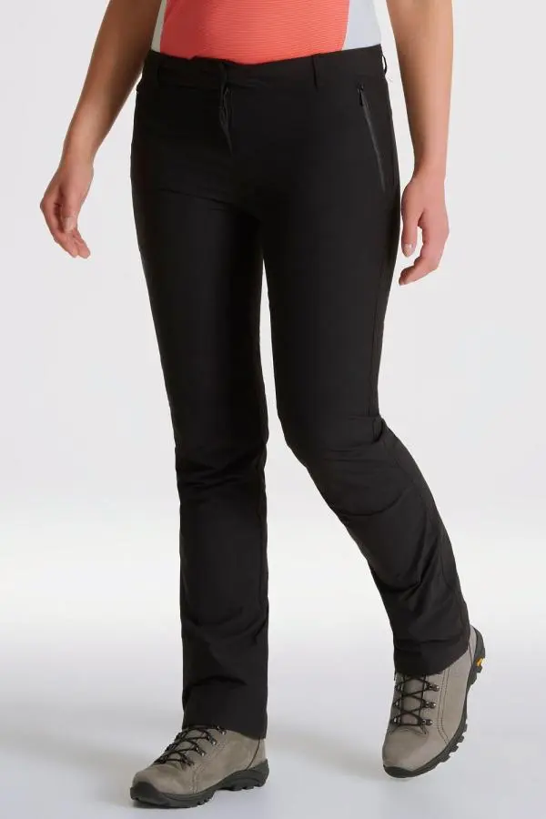 Craghoppers Women's Aquadry Kiwi Pro Waterproof Active Hiking Trousers in Black | Size: 12R