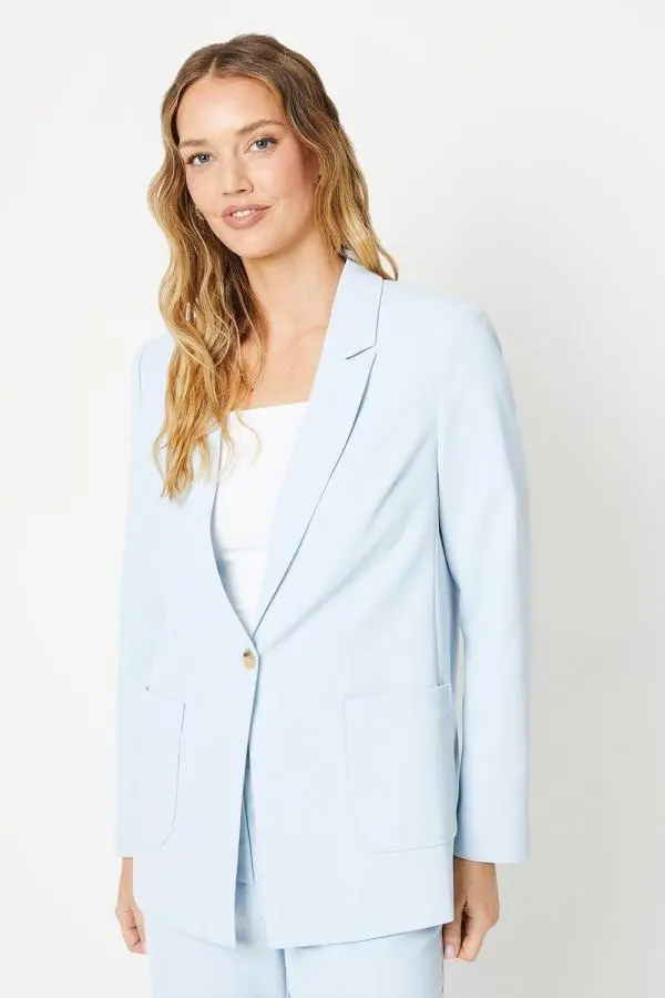 Patch Pocket Horn Button Blazer