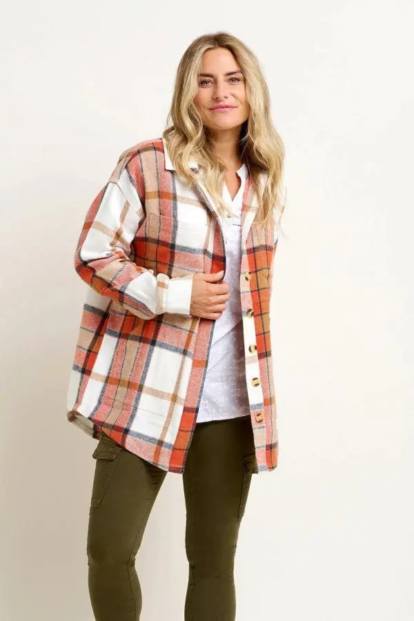 Pumpkin Flannel Shacket