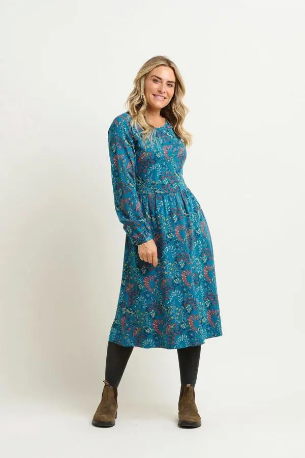 Uma Floral Paisley Midi Dress