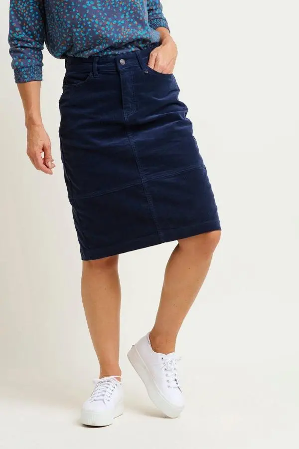 Cord Midi Skirt