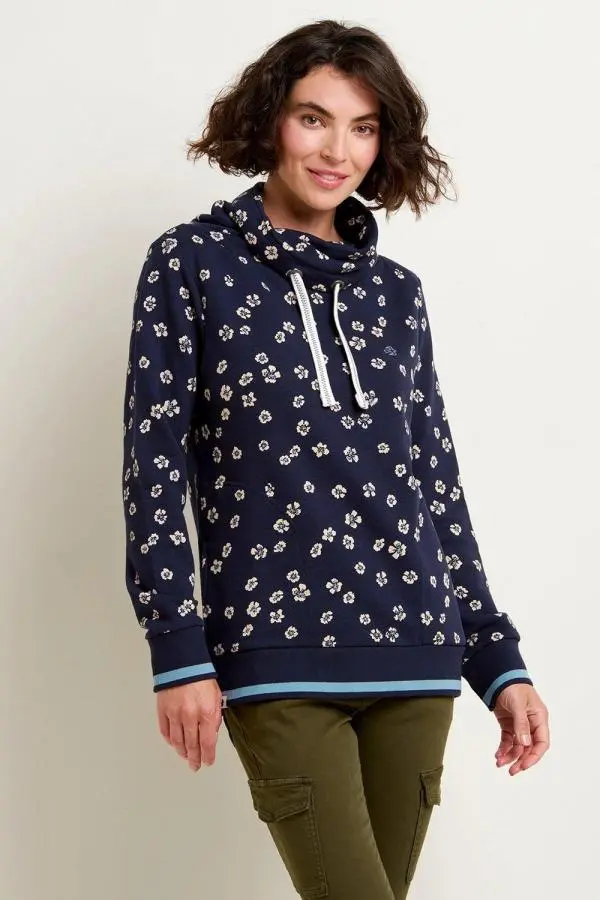 Polka Flora Cowl Neck Sweat