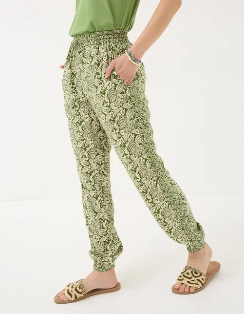 Lyme Damask Floral Cuffed Trousers