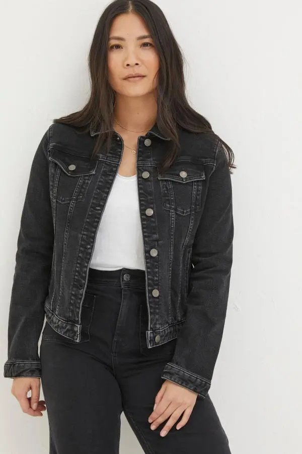 Fat Face - Tasha Black Denim Jacket