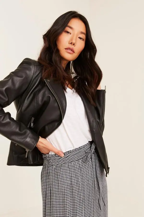 Fat Face - Black Biker Bethany Jacket