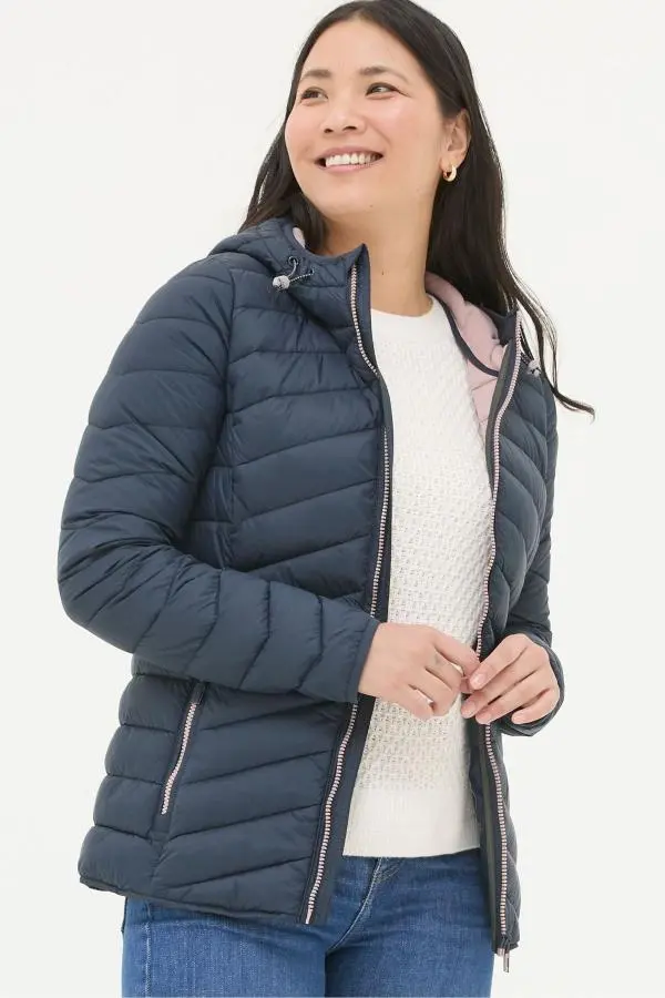 Fat Face - Ruby Navy Lightweight Puffer Jacket