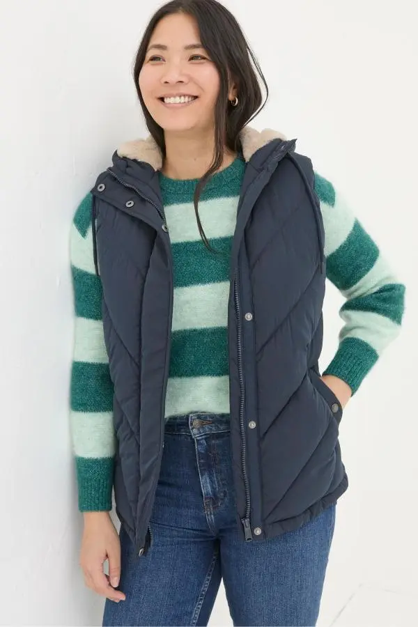 Fat Face - Gem Navy Puffer Gilet