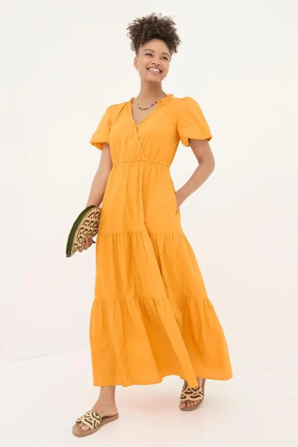 Fat Face - Aubrey Orange Maxi Dress