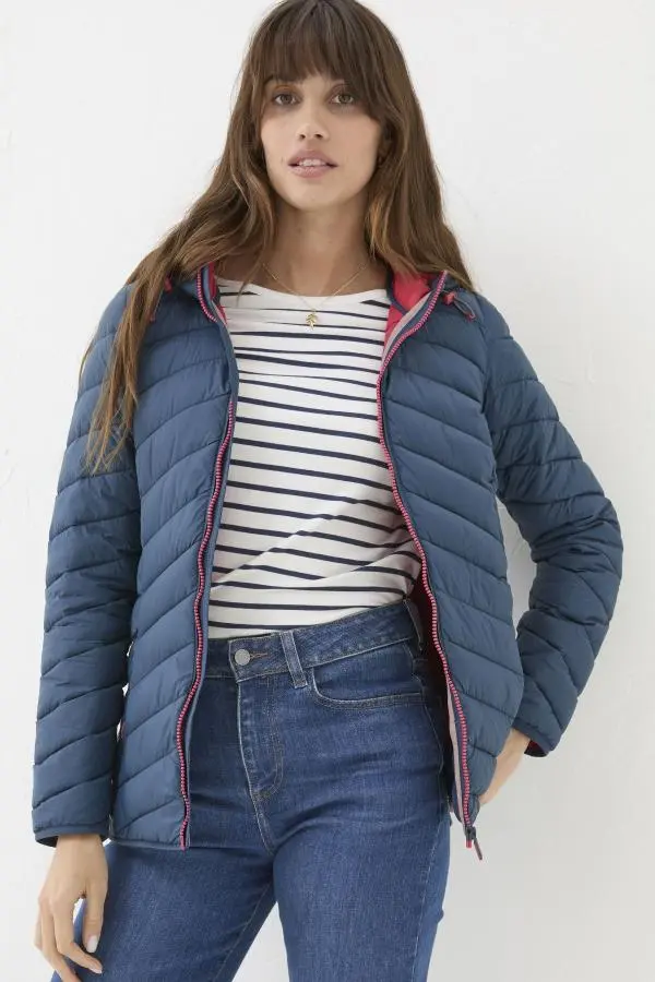 Fat Face - Ruby Teal Blue Lightweight Puffer Jacket