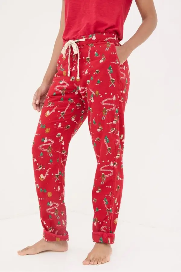 Fat Face - Red Eva Food Print Pyjama Bottoms