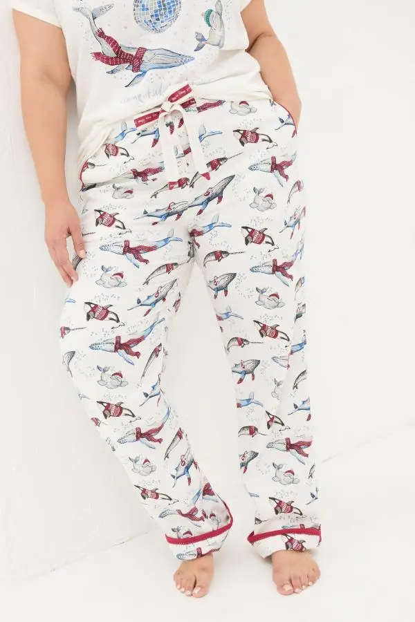 Fat Face - Eva Ivory Wilson the Whale Shelter Pyjama Bottoms