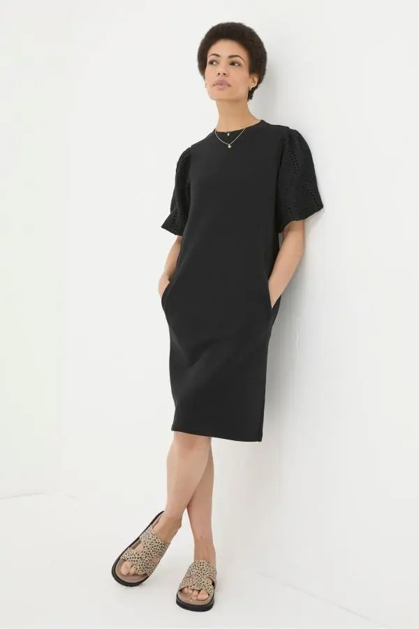 Fat Face - Black Enya Jersey Dress