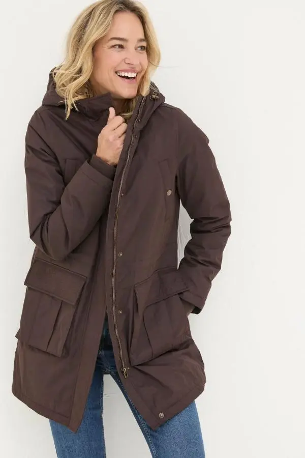 Fat Face - Petra Brown Petra Parka Brown Coat