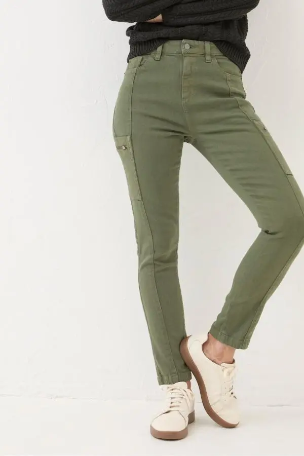 Fat Face - Malvern Green Cargo Trousers