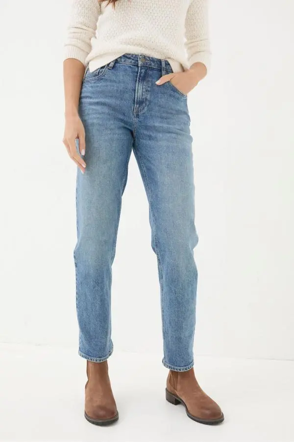 Fat Face - Blue Denim Boyfriend Chesham Girlfriend Jeans