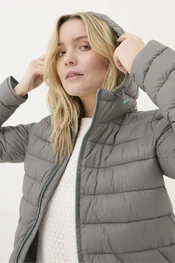 Fat Face - Garnet Grey Lightweight Puffer Jacket