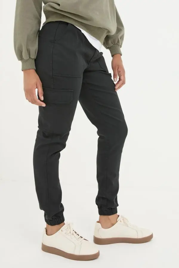 Fat Face - Hythe Black Cargo Trousers