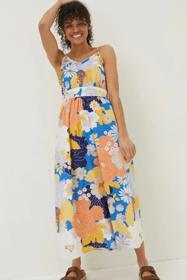 Fat Face - Blue Jayden Coastal Midi Dress