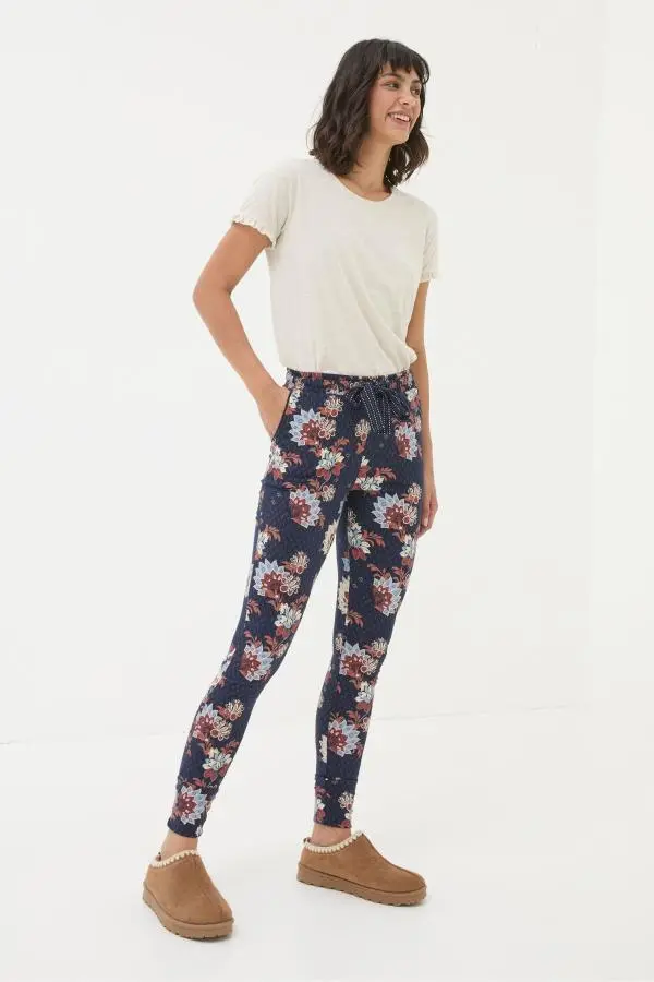 Fat Face - Ellie Navy Patchwork Pyjama Bottoms