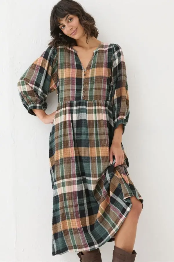 Fat Face - Ceil Multi Check Dress