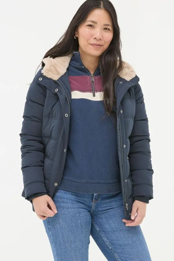 Fat Face - Lara Navy Lara Puffer Coat