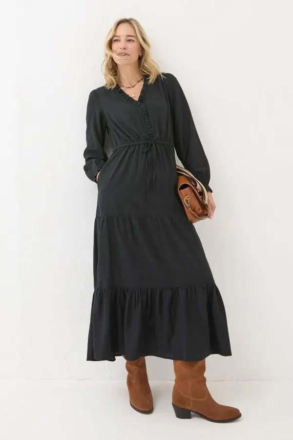 Fat Face - Dahlia Black Maxi Dress