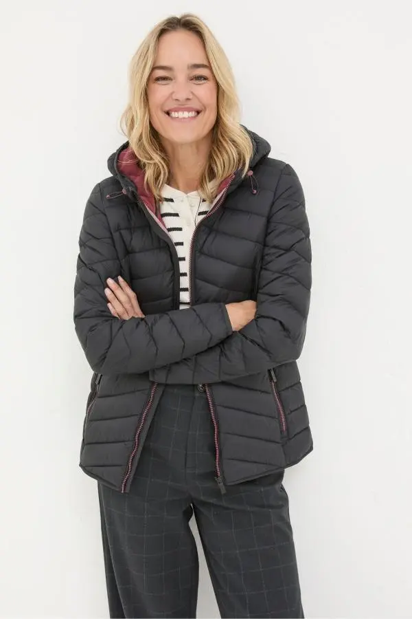 Fat Face - Ruby Black Lightweight Puffer Jacket