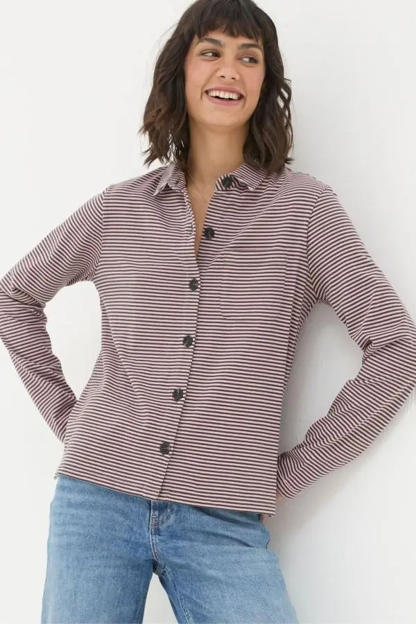 Fat Face - Jess Grey Striped Shirt