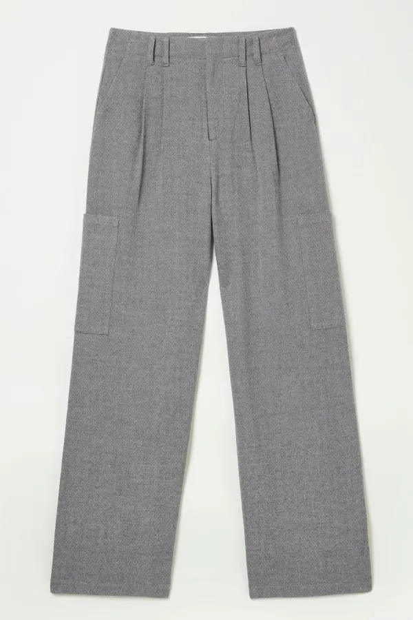 Fat Face - Wessex Grey Wide Leg Trousers