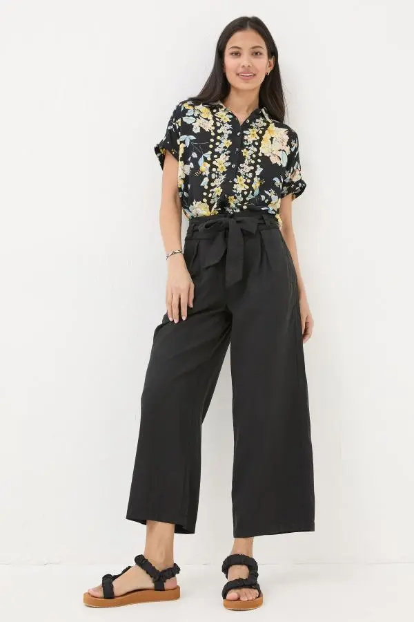 Fat Face - Mina Black Cropped Trousers