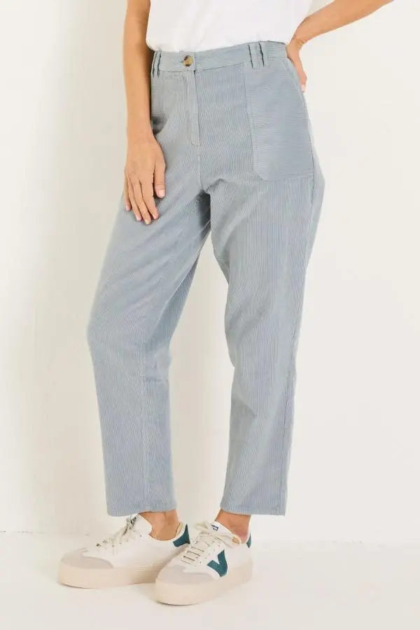 Fat Face - Chesil Pale Blue Cord Trousers