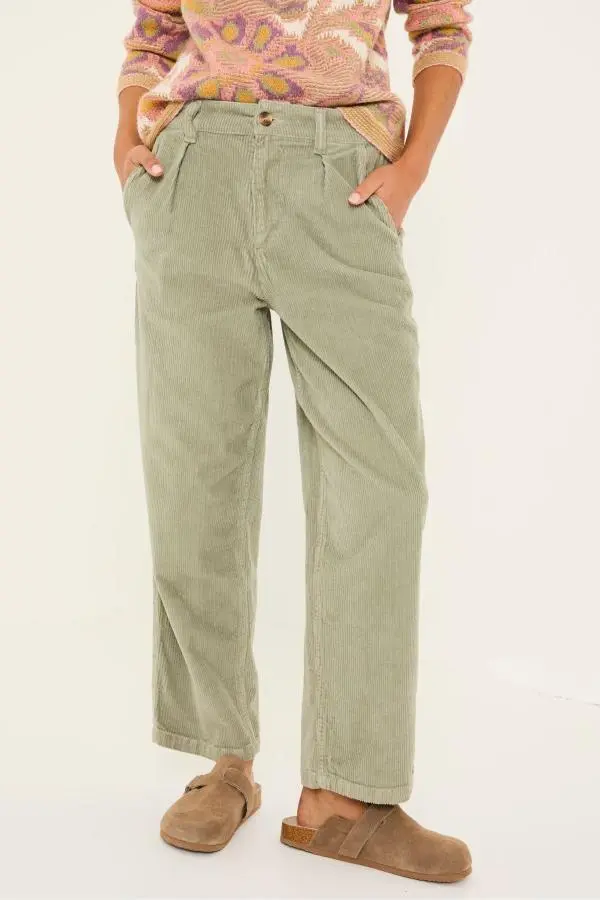 Fat Face - Cinnamon Light Green Cord Trousers