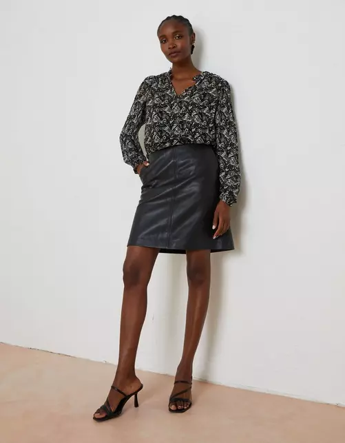 Ida Leather Skirt