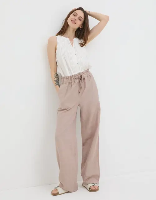 Iva Wide Leg Linen Trousers