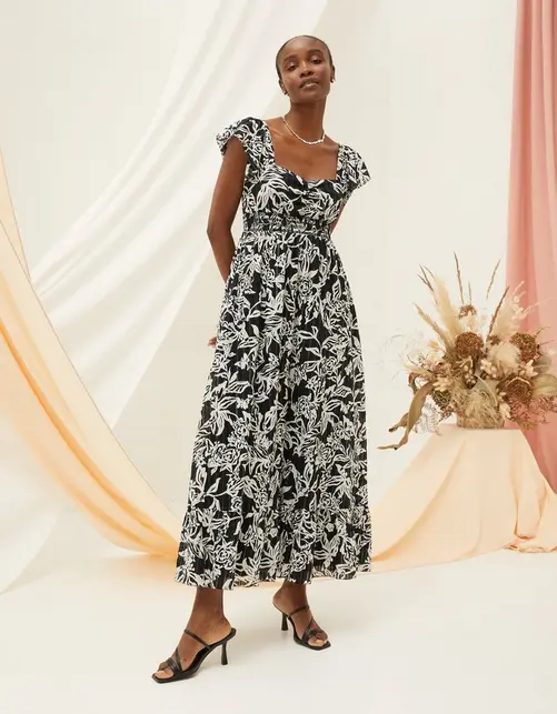 Dahlia Botanical Midi Dress