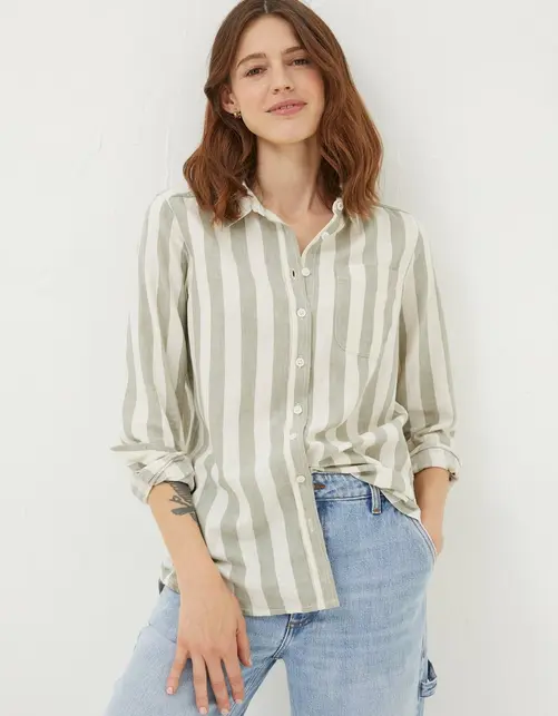 Olivia Stripe Linen Blend Shirt