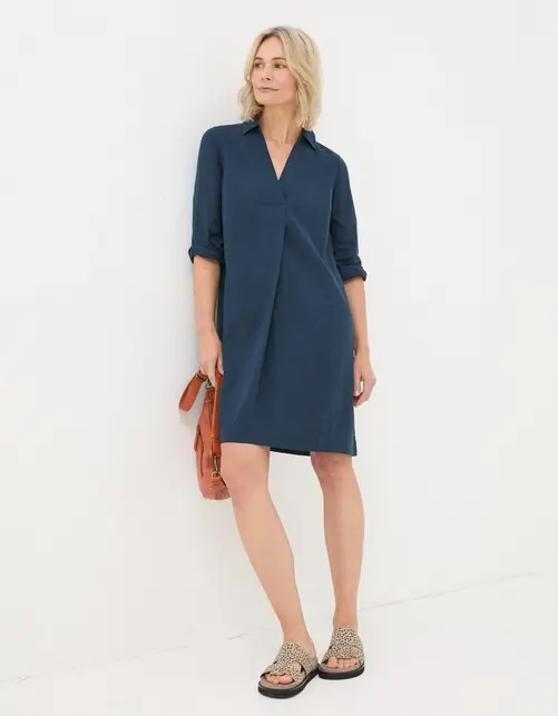 Mina Linen Blend Tunic Dress