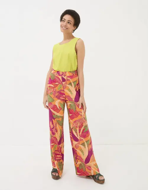 Falon Tropical Floral Wide Leg Trousers