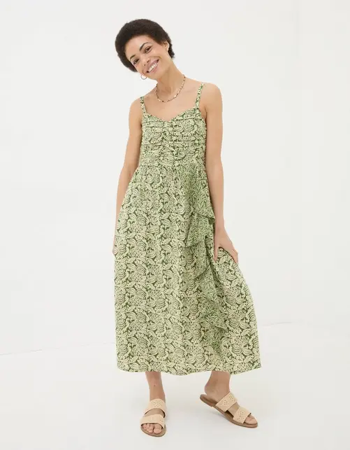 Lucia Damask Floral Midi Dress