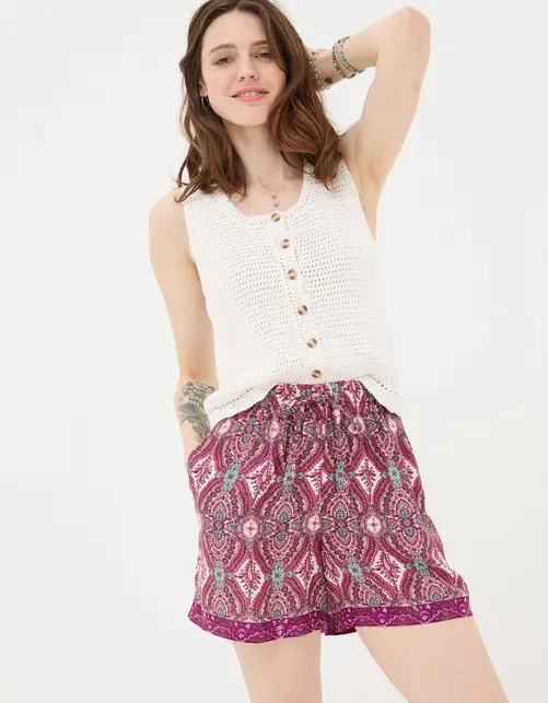 Detail Paisley Flippy Shorts