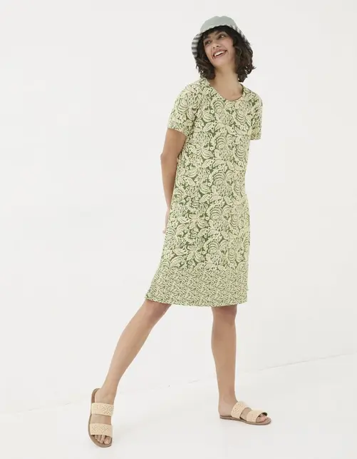 Simone Damask Floral Jersey Dress