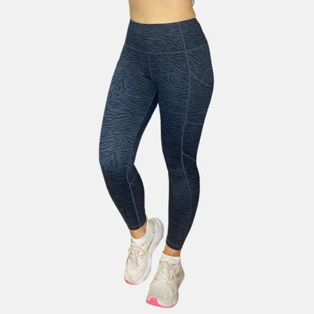 Elevate Gym Leggings - Grey Black Zebra